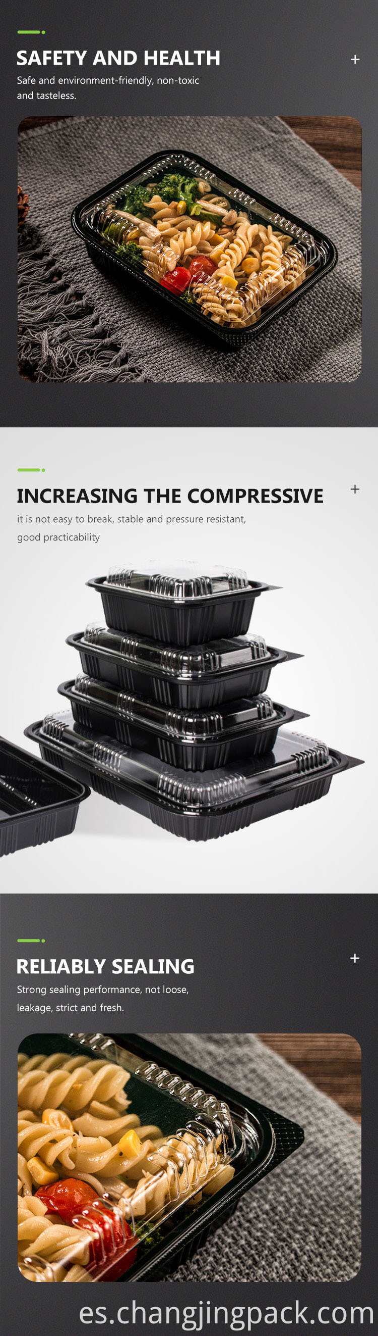 Plastic Disposable Microwave Food Packaging Sushi Box